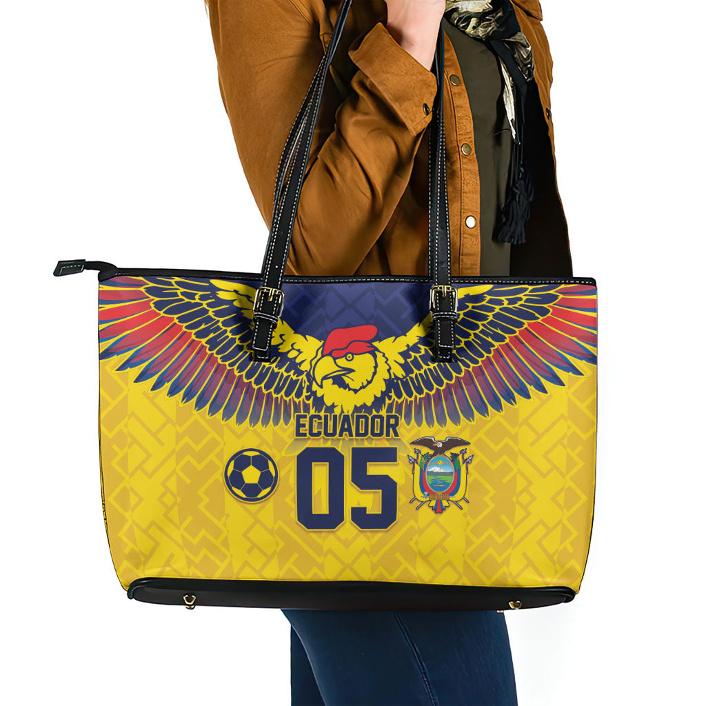 Custom Ecuador Football Leather Tote Bag Andean Condor Unique Style
