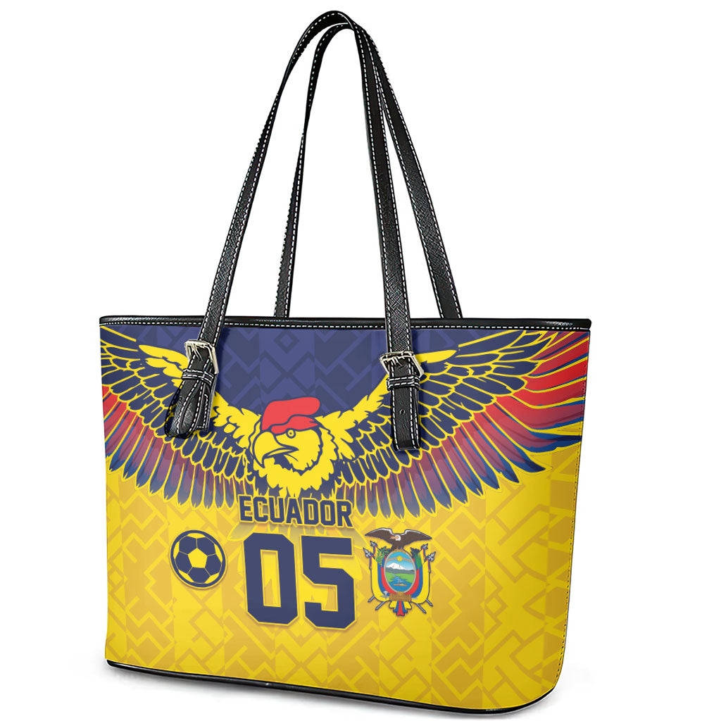 Custom Ecuador Football Leather Tote Bag Andean Condor Unique Style