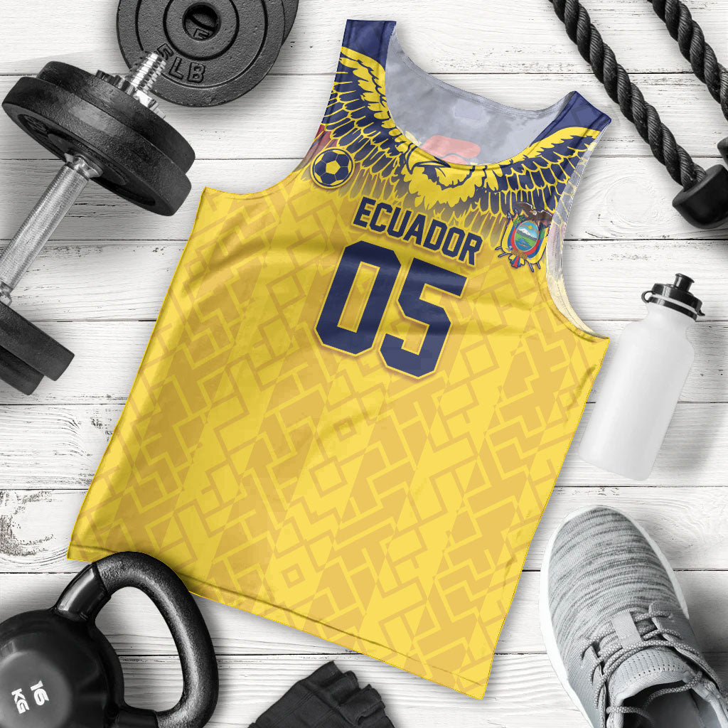 Custom Ecuador Football Men Tank Top Andean Condor Unique Style