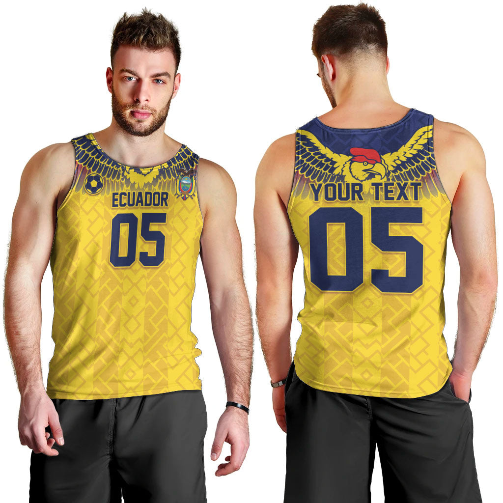 Custom Ecuador Football Men Tank Top Andean Condor Unique Style