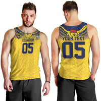 Custom Ecuador Football Men Tank Top Andean Condor Unique Style