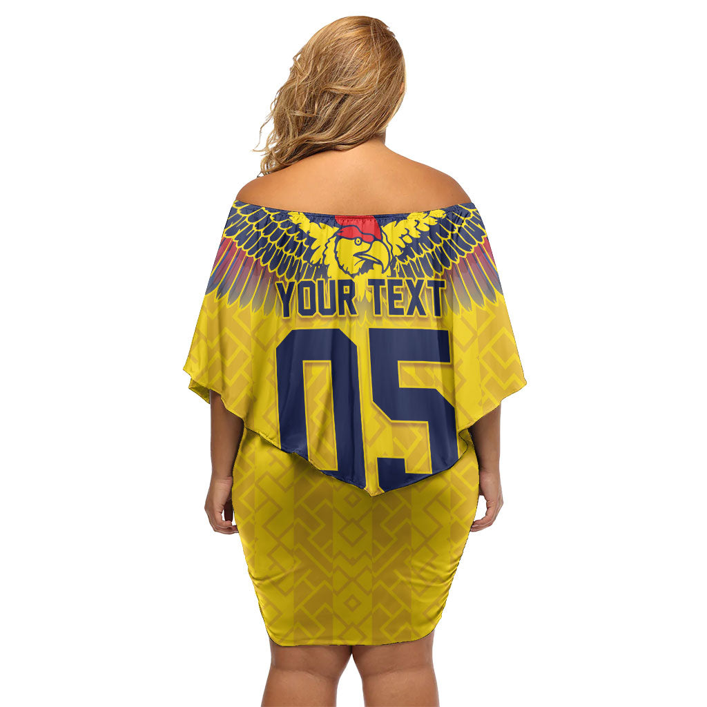 Custom Ecuador Football Off Shoulder Short Dress Andean Condor Unique Style
