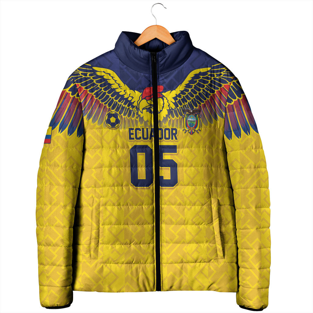Custom Ecuador Football Padded Jacket Andean Condor Unique Style