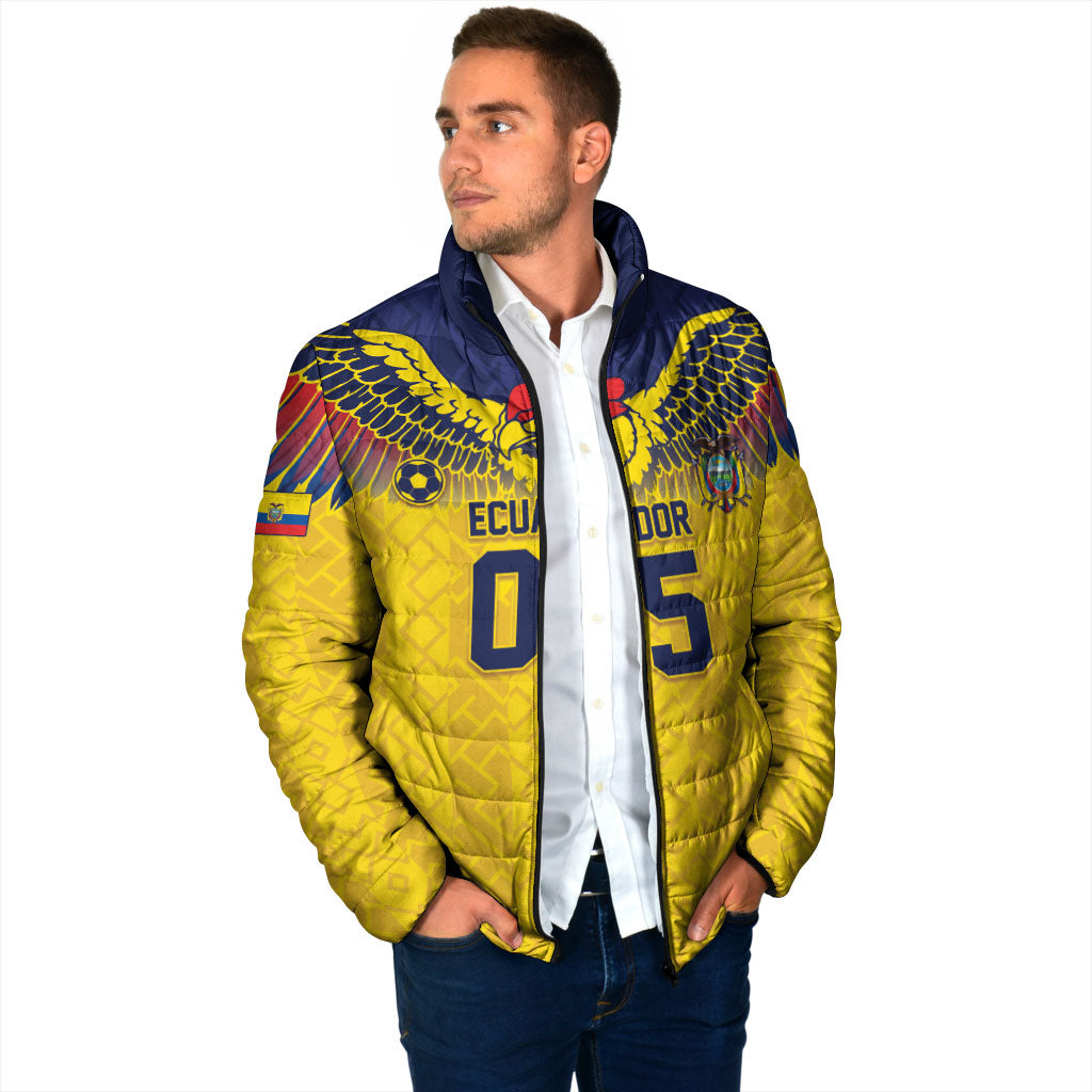 Custom Ecuador Football Padded Jacket Andean Condor Unique Style