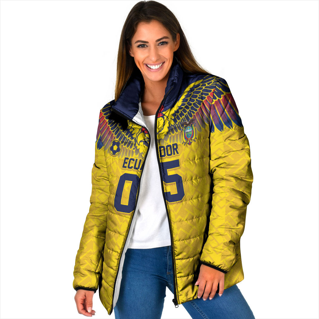 Custom Ecuador Football Padded Jacket Andean Condor Unique Style