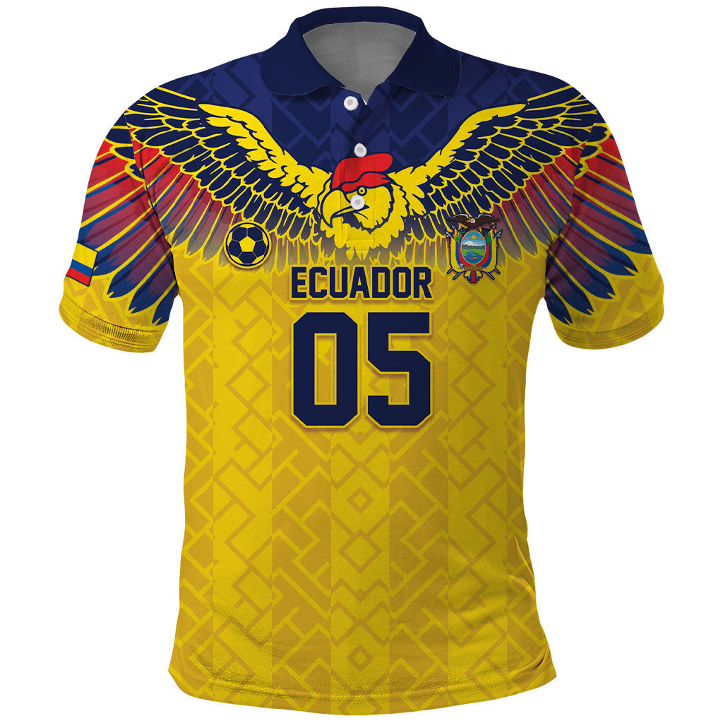 Custom Ecuador Football Polo Shirt Andean Condor Unique Style
