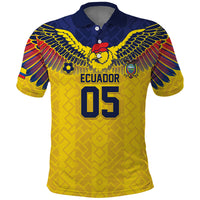 Custom Ecuador Football Polo Shirt Andean Condor Unique Style