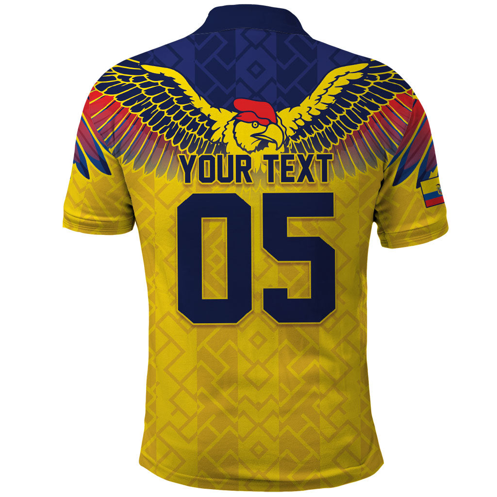Custom Ecuador Football Polo Shirt Andean Condor Unique Style