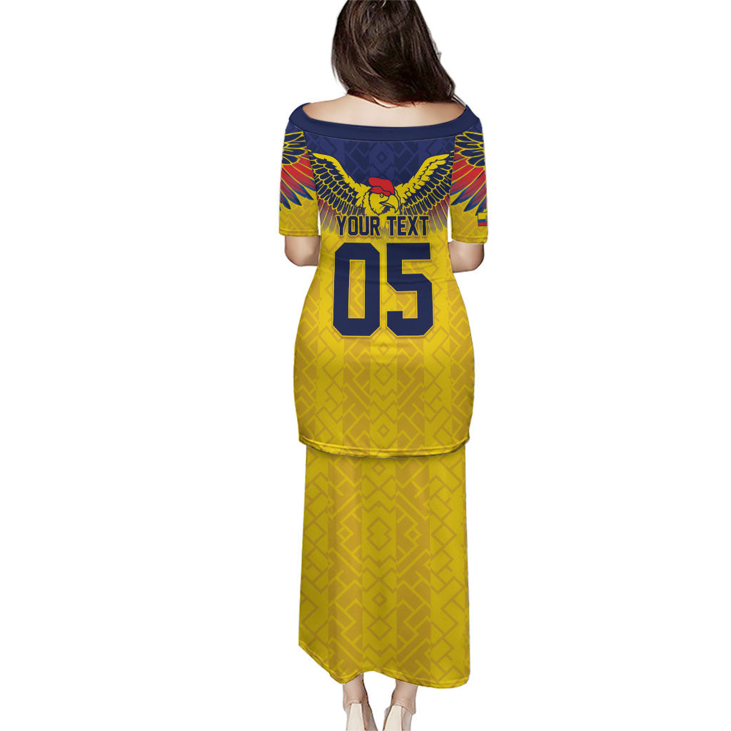 Custom Ecuador Football Puletasi Andean Condor Unique Style