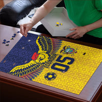 Custom Ecuador Football Puzzle Andean Condor Unique Style