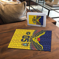 Custom Ecuador Football Puzzle Andean Condor Unique Style