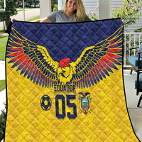 Custom Ecuador Football Quilt Andean Condor Unique Style