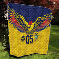 Custom Ecuador Football Quilt Andean Condor Unique Style