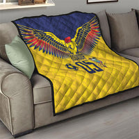 Custom Ecuador Football Quilt Andean Condor Unique Style