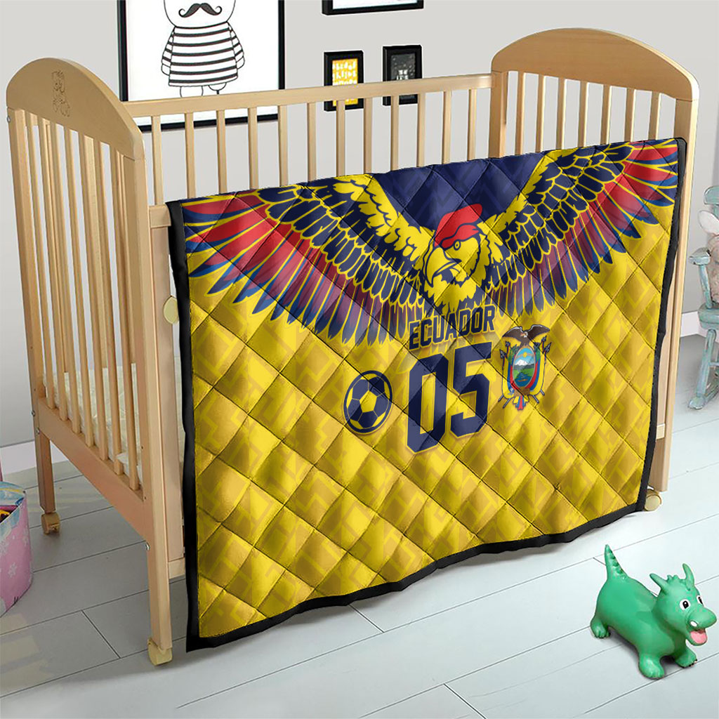 Custom Ecuador Football Quilt Andean Condor Unique Style