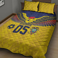 Custom Ecuador Football Quilt Bed Set Andean Condor Unique Style