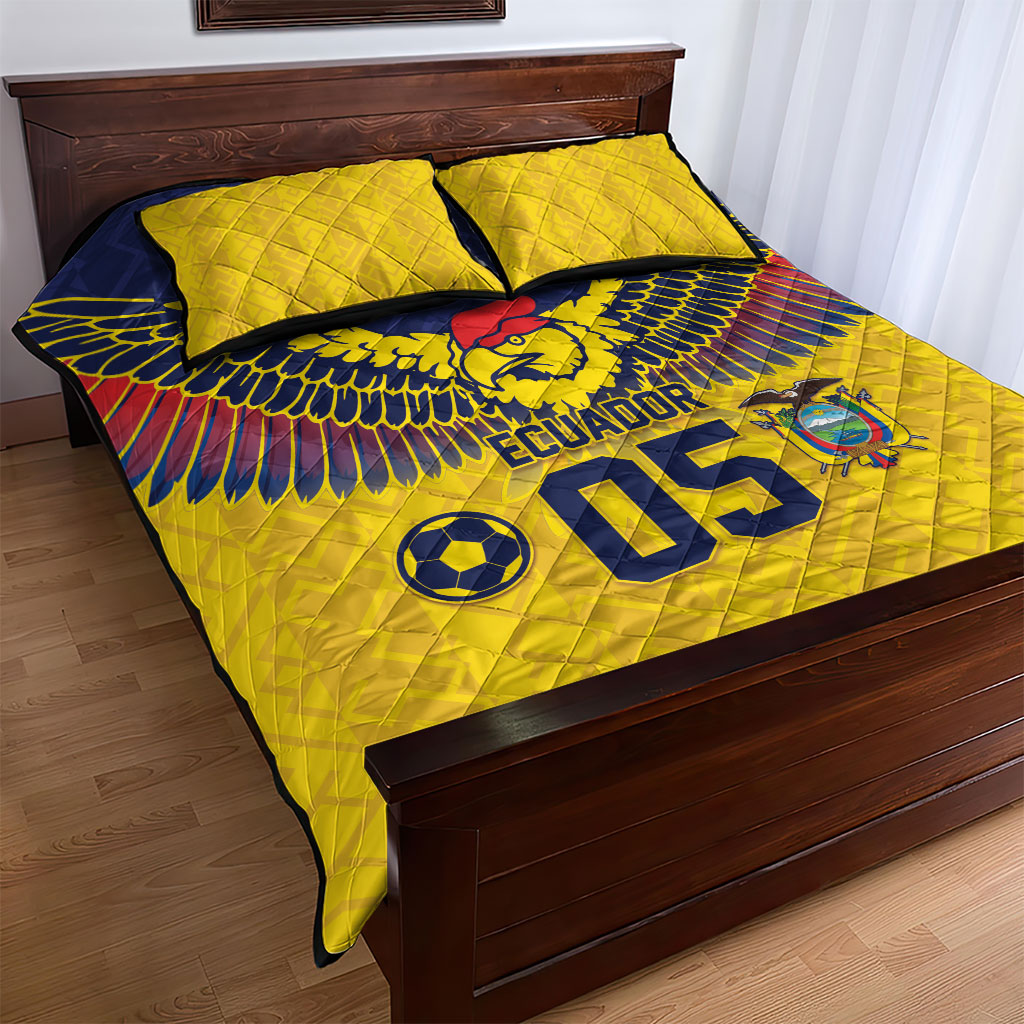 Custom Ecuador Football Quilt Bed Set Andean Condor Unique Style