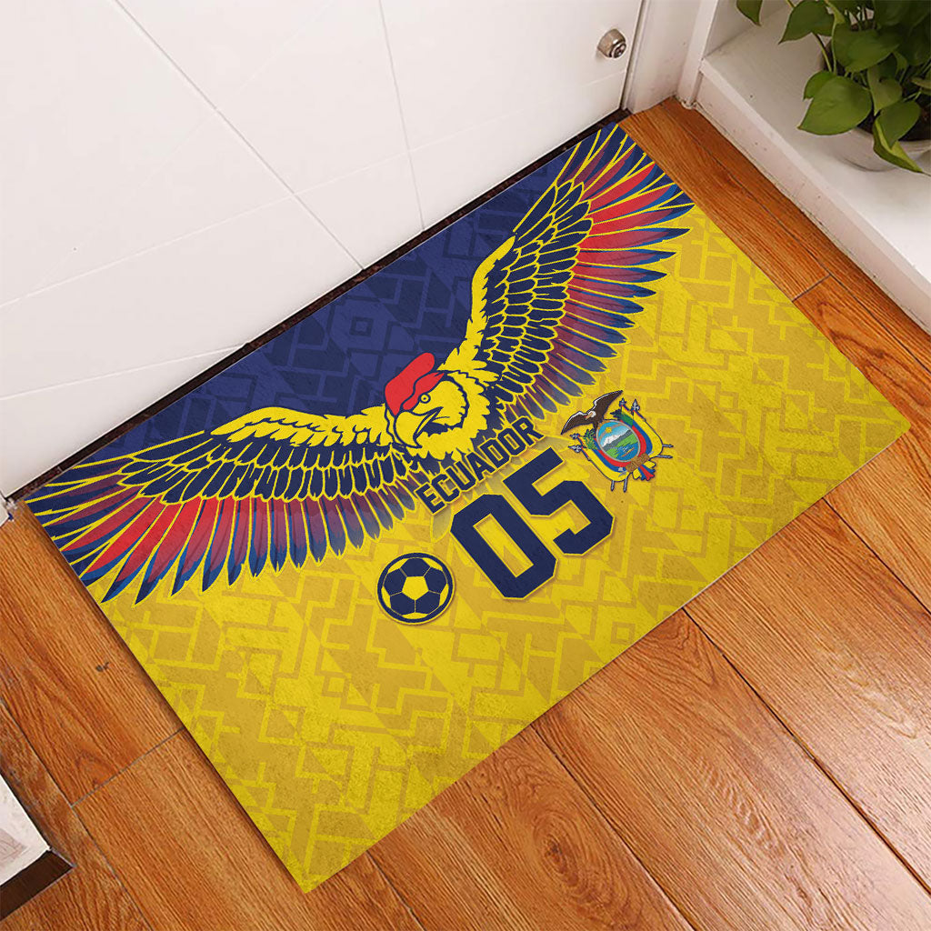 Custom Ecuador Football Rubber Doormat Andean Condor Unique Style