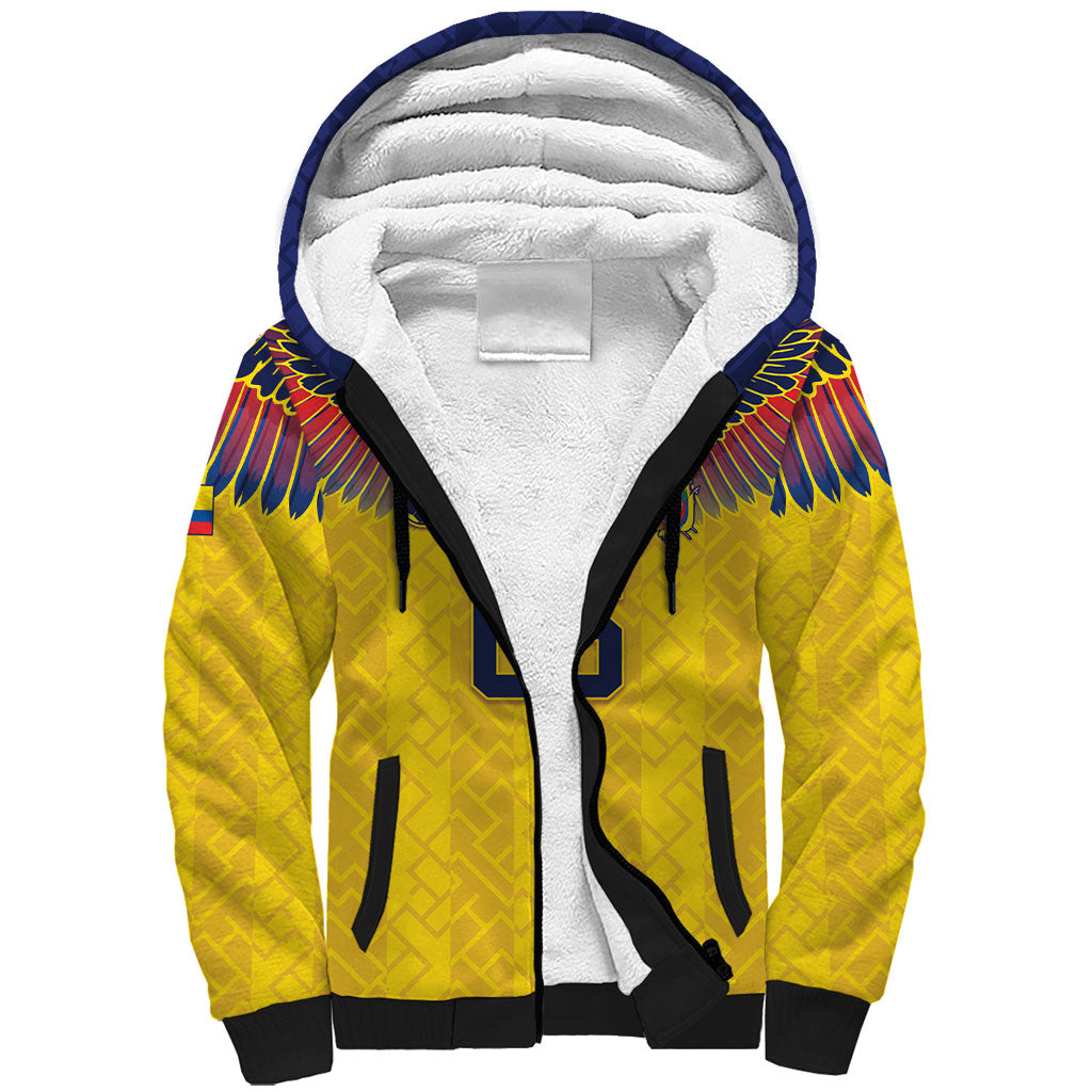 Custom Ecuador Football Sherpa Hoodie Andean Condor Unique Style