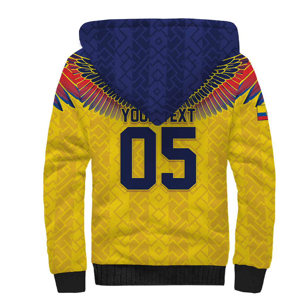 Custom Ecuador Football Sherpa Hoodie Andean Condor Unique Style