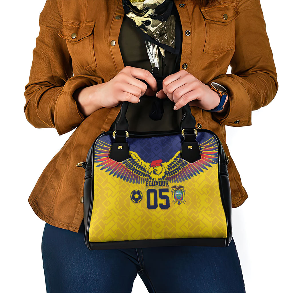Custom Ecuador Football Shoulder Handbag Andean Condor Unique Style