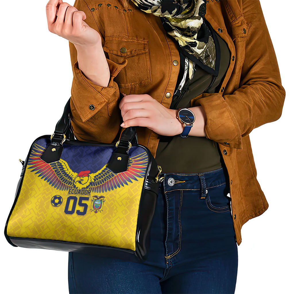 Custom Ecuador Football Shoulder Handbag Andean Condor Unique Style