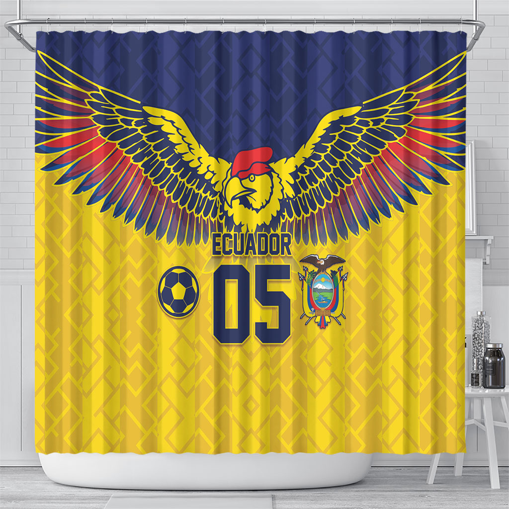 Custom Ecuador Football Shower Curtain Andean Condor Unique Style