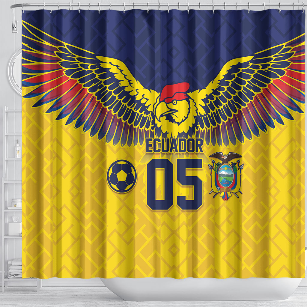 Custom Ecuador Football Shower Curtain Andean Condor Unique Style
