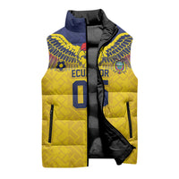 Custom Ecuador Football Sleeveless Puffer Jacket Andean Condor Unique Style