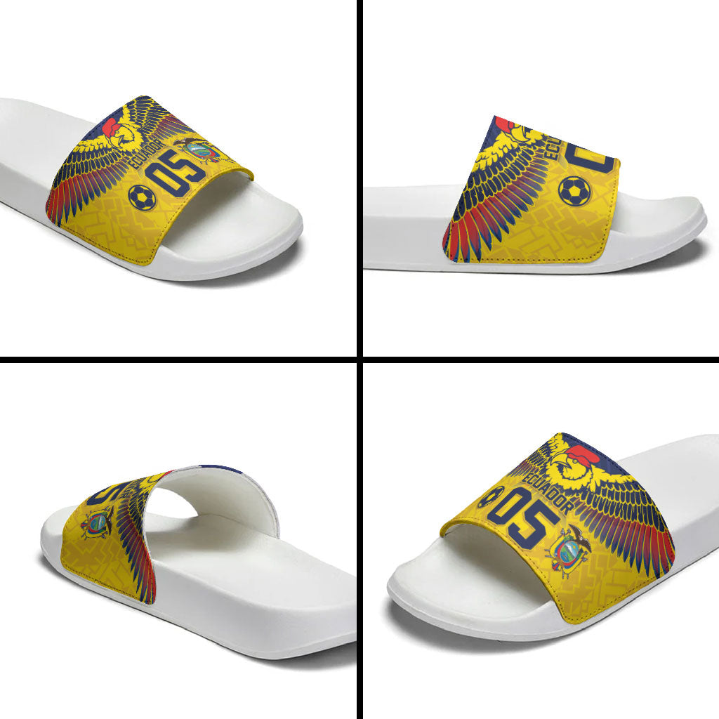 Custom Ecuador Football Slide Sandals Andean Condor Unique Style