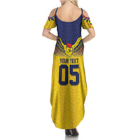 Custom Ecuador Football Summer Maxi Dress Andean Condor Unique Style
