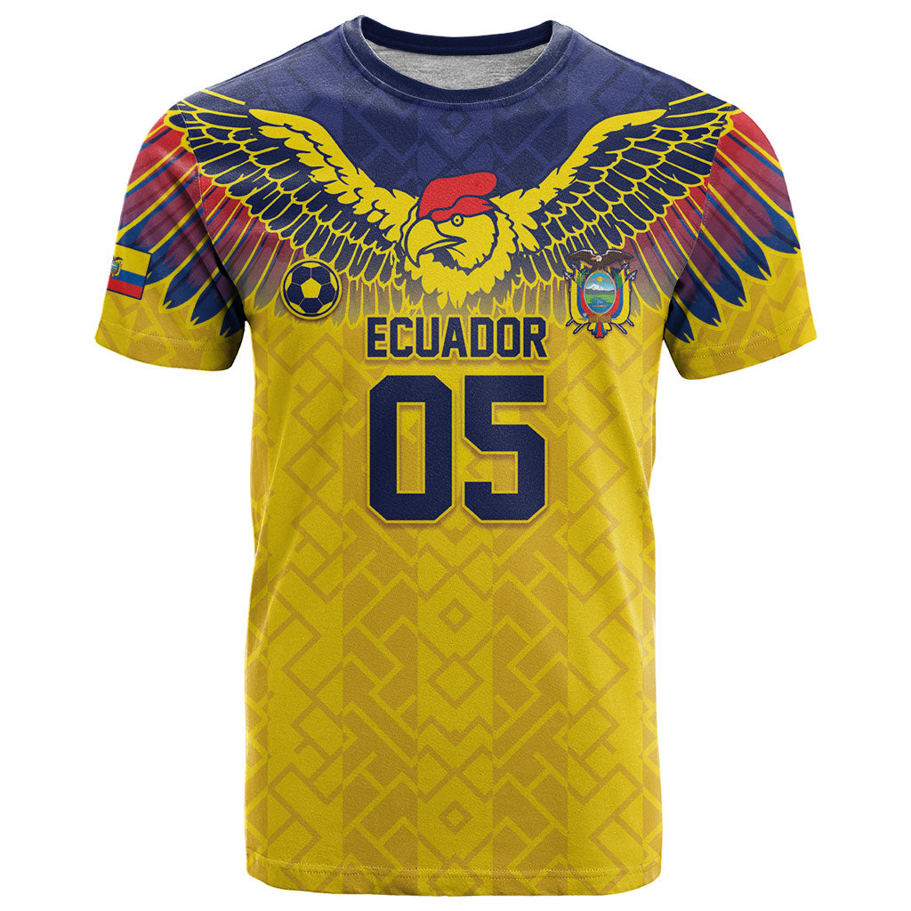 Custom Ecuador Football T Shirt Andean Condor Unique Style