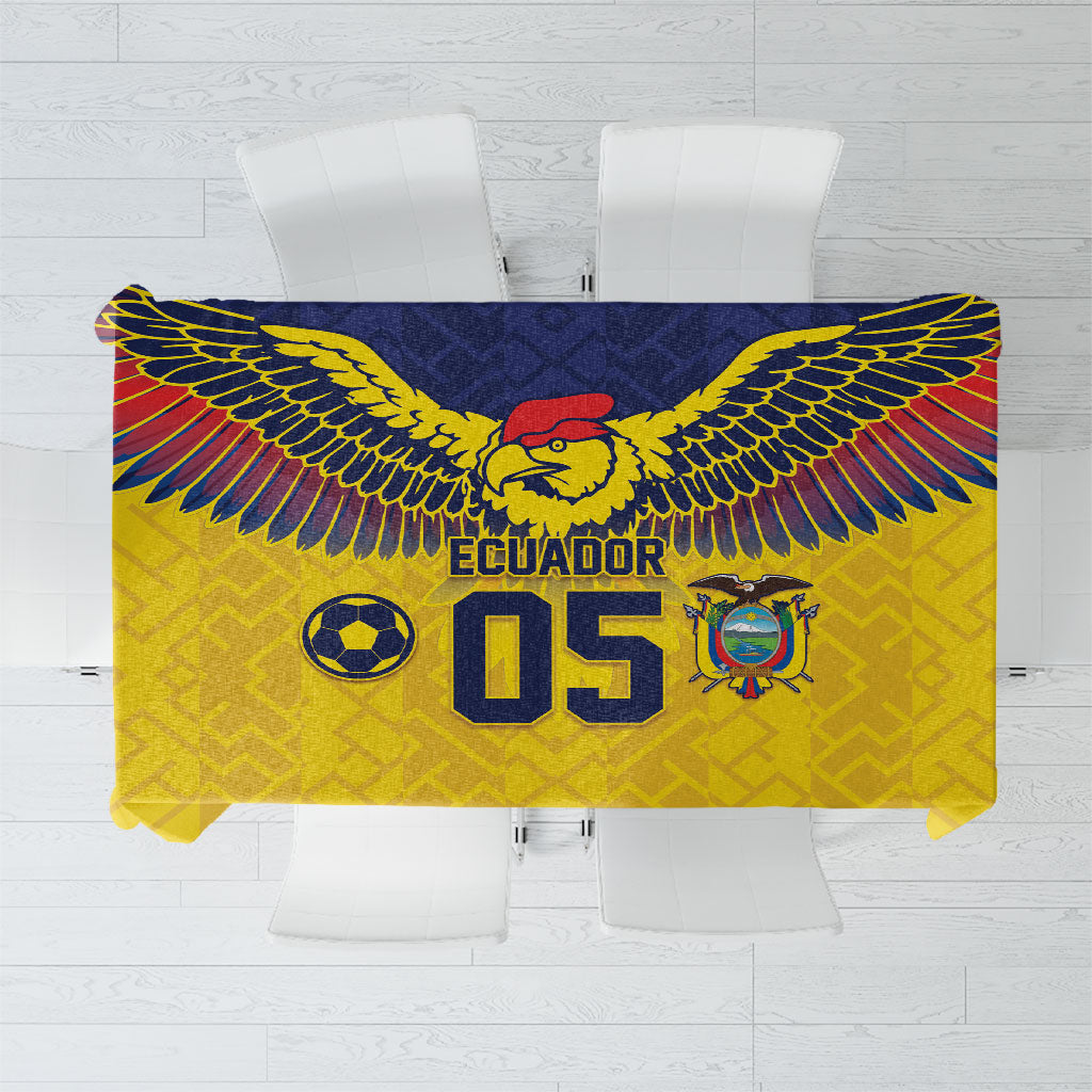 Custom Ecuador Football Tablecloth Andean Condor Unique Style