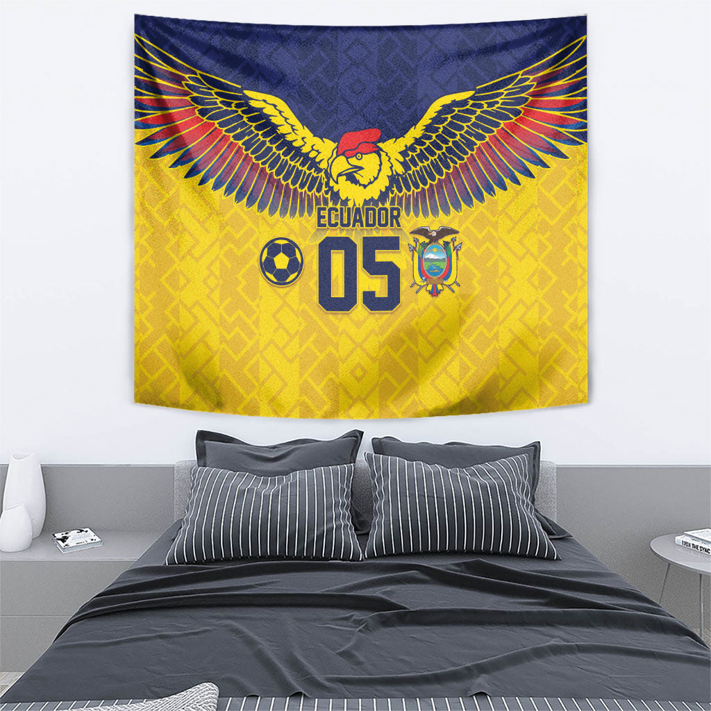 Custom Ecuador Football Tapestry Andean Condor Unique Style