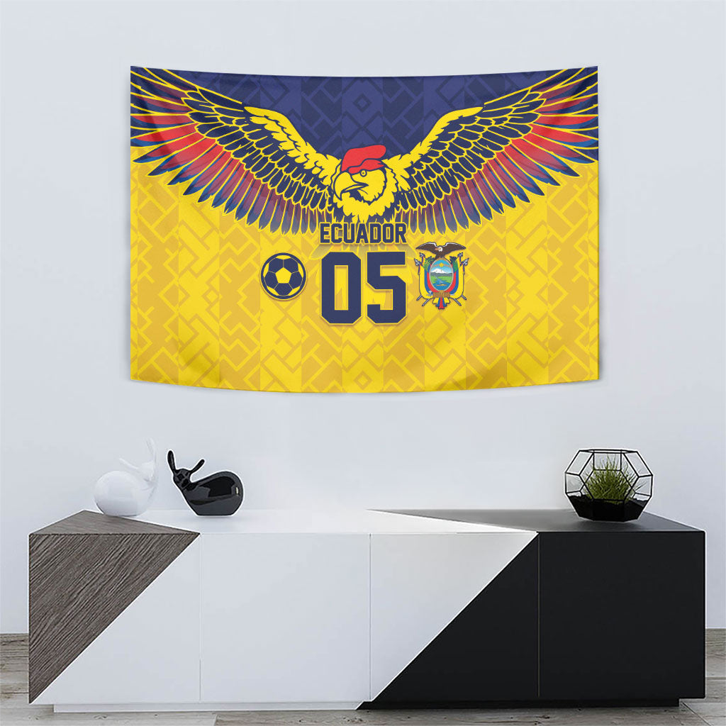 Custom Ecuador Football Tapestry Andean Condor Unique Style