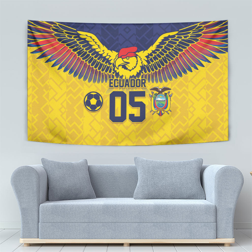 Custom Ecuador Football Tapestry Andean Condor Unique Style