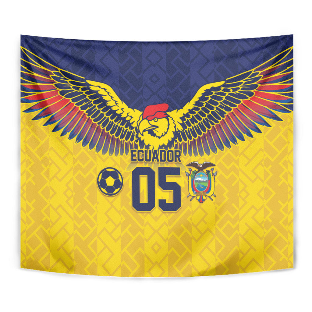 Custom Ecuador Football Tapestry Andean Condor Unique Style