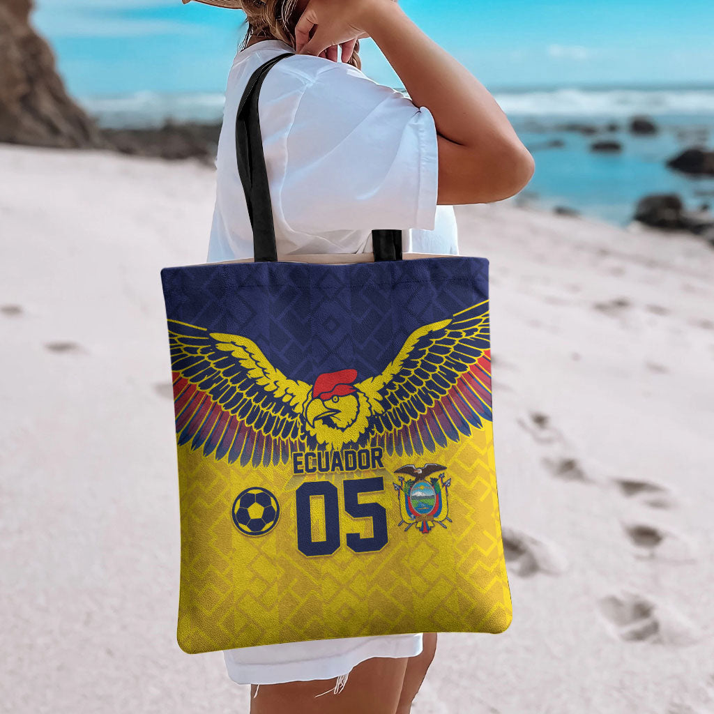 Custom Ecuador Football Tote Bag Andean Condor Unique Style