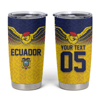 Custom Ecuador Football Tumbler Cup Andean Condor Unique Style