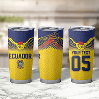 Custom Ecuador Football Tumbler Cup Andean Condor Unique Style