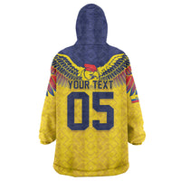 Custom Ecuador Football Wearable Blanket Hoodie Andean Condor Unique Style