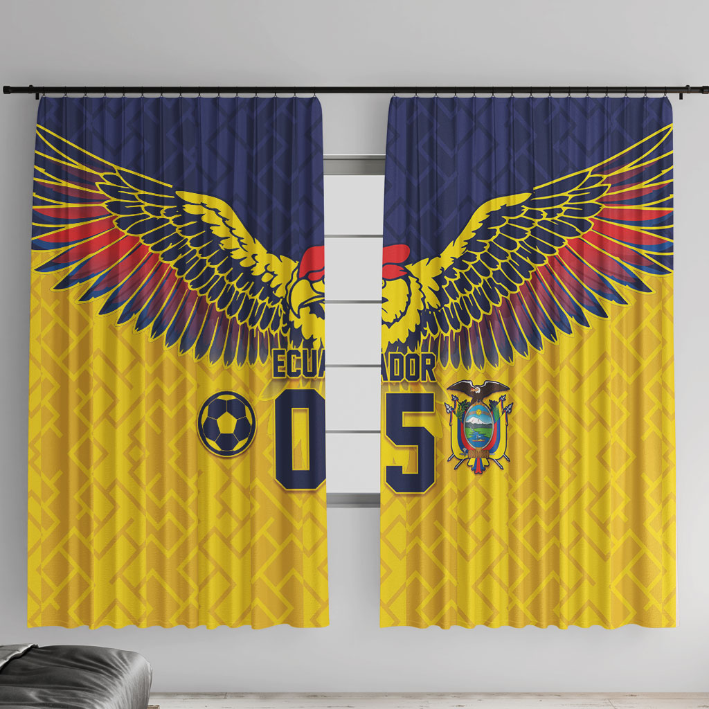 Custom Ecuador Football Window Curtain Andean Condor Unique Style