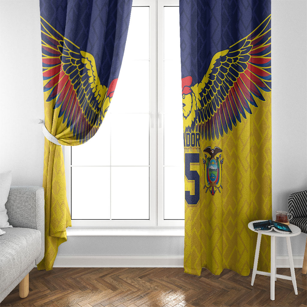 Custom Ecuador Football Window Curtain Andean Condor Unique Style
