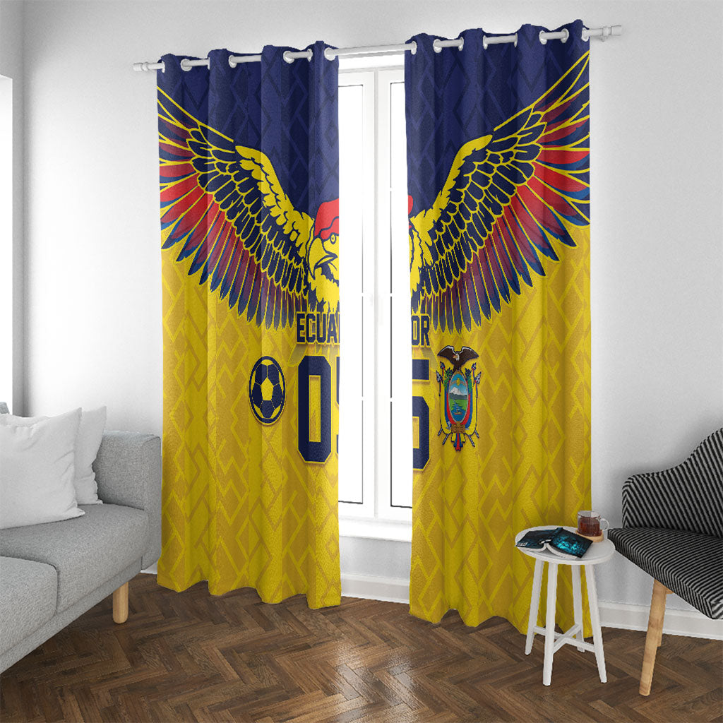 Custom Ecuador Football Window Curtain Andean Condor Unique Style
