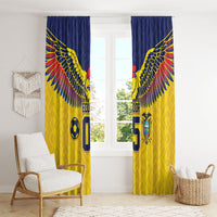 Custom Ecuador Football Window Curtain Andean Condor Unique Style