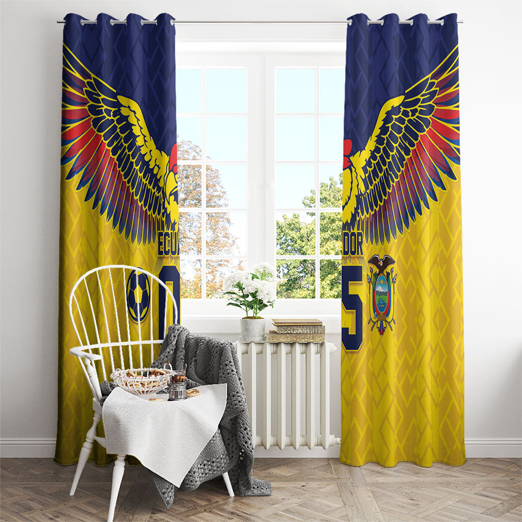 Custom Ecuador Football Window Curtain Andean Condor Unique Style