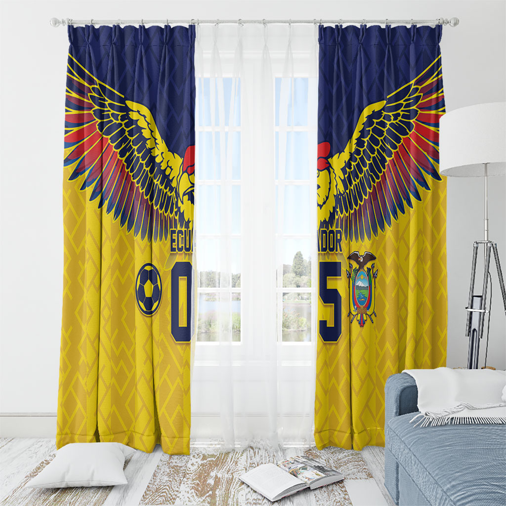 Custom Ecuador Football Window Curtain Andean Condor Unique Style