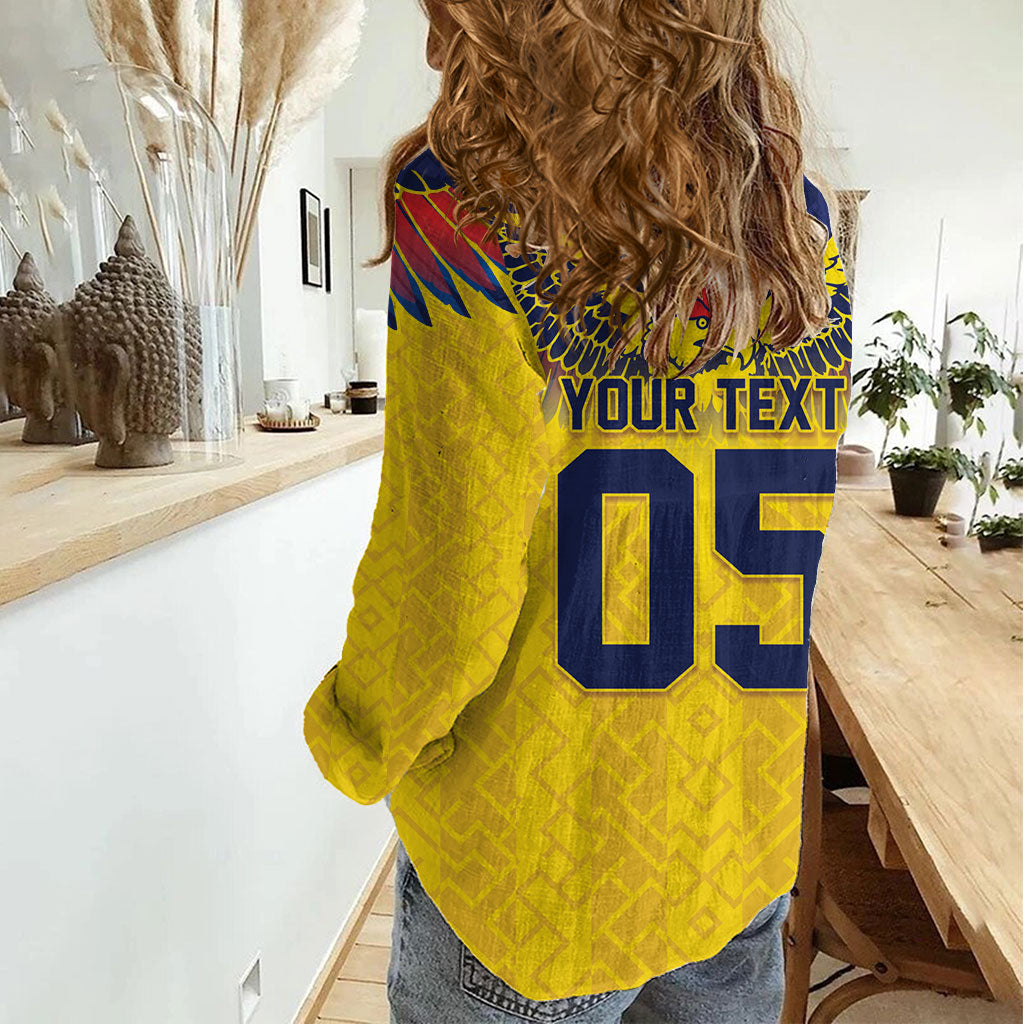 Custom Ecuador Football Women Casual Shirt Andean Condor Unique Style