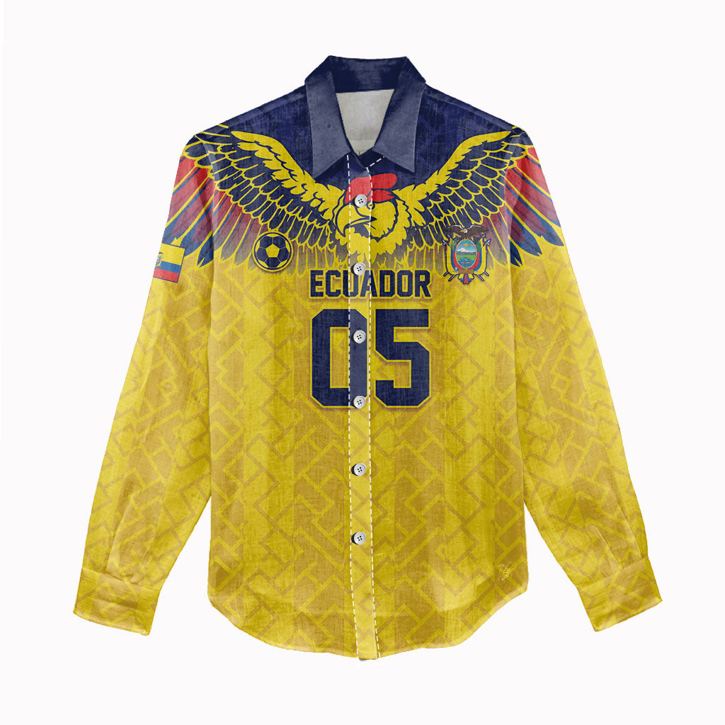 Custom Ecuador Football Women Casual Shirt Andean Condor Unique Style