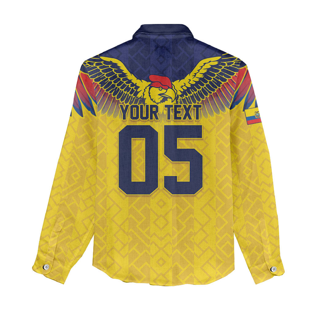 Custom Ecuador Football Women Casual Shirt Andean Condor Unique Style